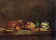 Jean Baptiste Simeon Chardin still life with bottle of olives Sweden oil painting reproduction